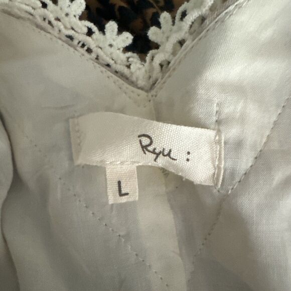 Ryu Womens Dress Sz Large Brown Floral Boho Cottagecore Asymmetrical Hem Country - Picture 5 of 12